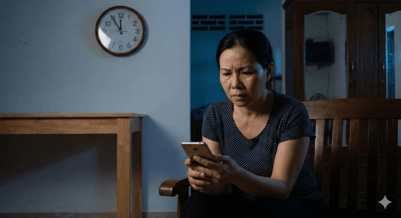 cha me lo lắng vì không giám sát con cái được