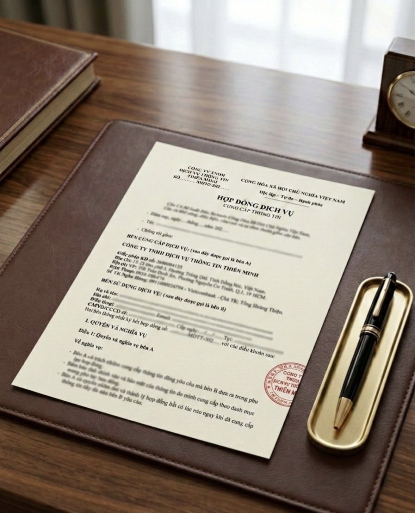 hợp đồng thuê thám tử quận 2 cảu thám tử Thiên Minh