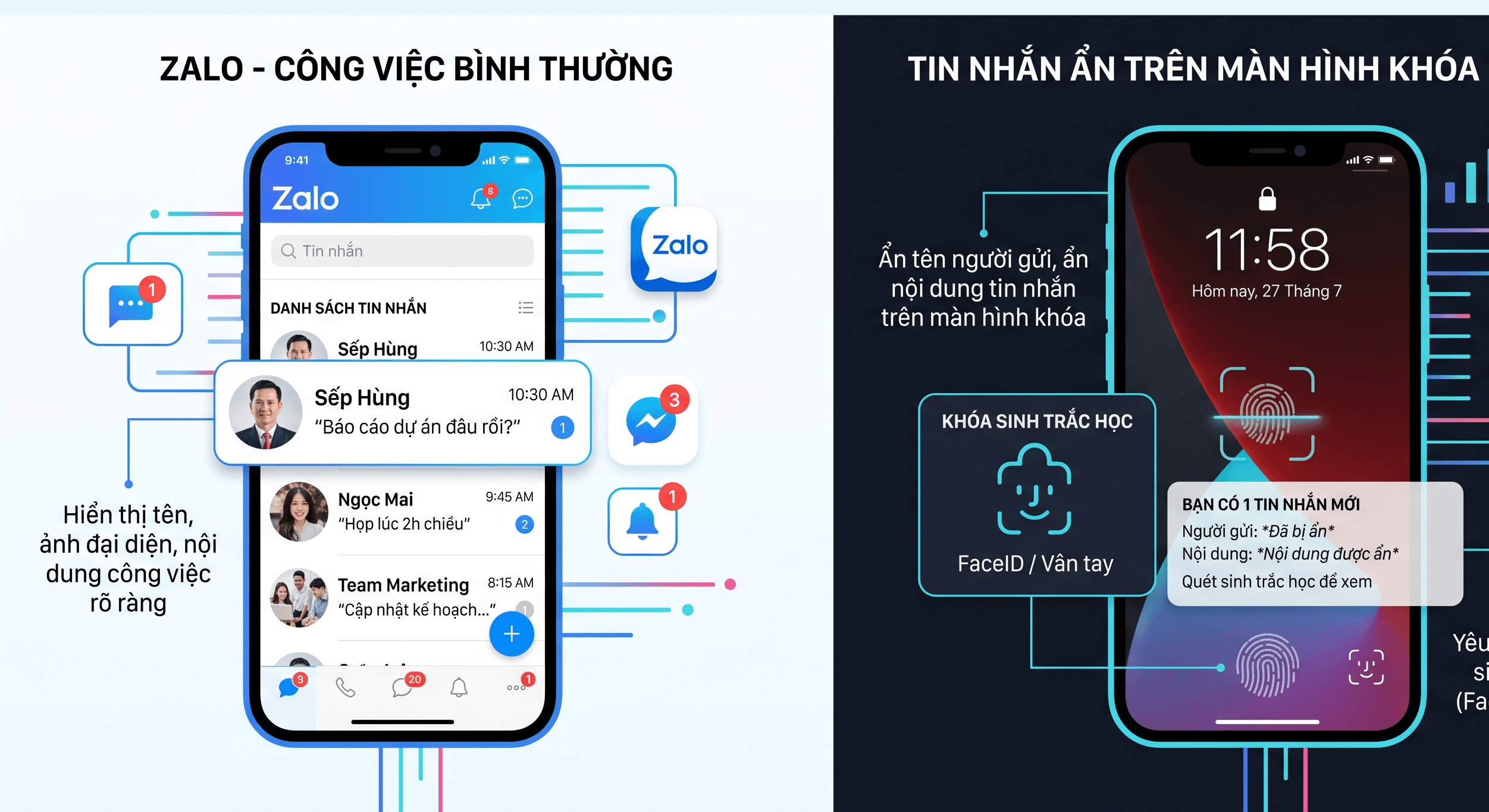 Cách phân biệt tin nhắn ẩn 